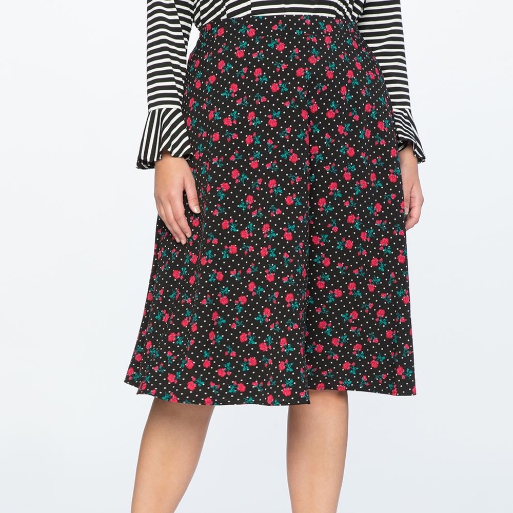 Eloquii Draper James Rose Polka Dot Skirt Size 24